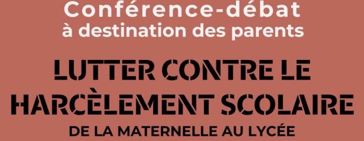 Conférence débat harcèlement scolaire 2026