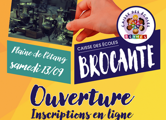 affiche ouverture inscriptions brocante 2025