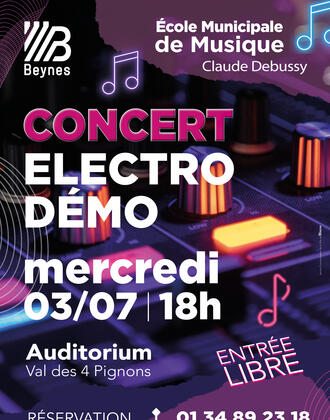 Affiche concert électro 03-07-2024