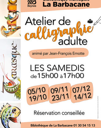 affiche atelier calligraphie 2024