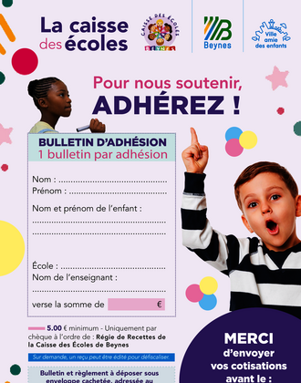 bulletin adhésion caisse des écoles