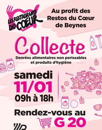 Affiche collecte restos du coeur 2025