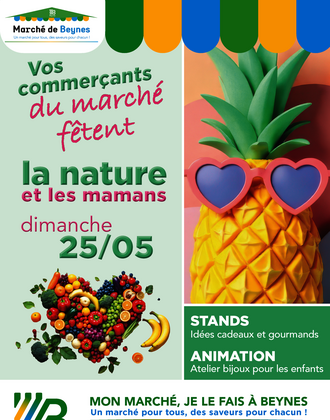 Affiche marché Fête de la nature et des mamans