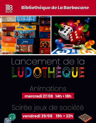 Affiche lancement ludothèque 2025