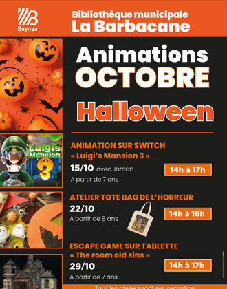 Bibliotheque animations halloween 2025