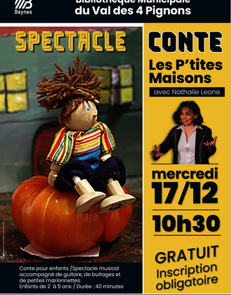 Affiche conte bibliothèque ptites maisons 2025