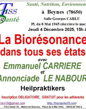 Conférence biorésonance tiss santé