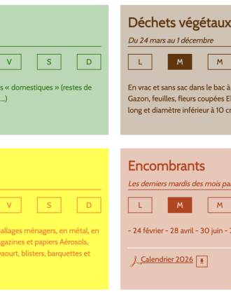 calendrier tri sélectif 2026