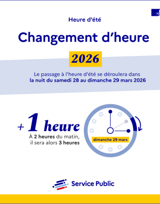 Changement d'heures été 2026