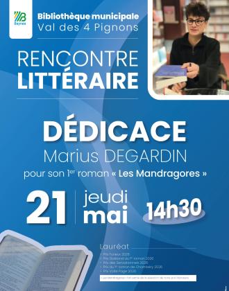 affiche dédicace marius degardin