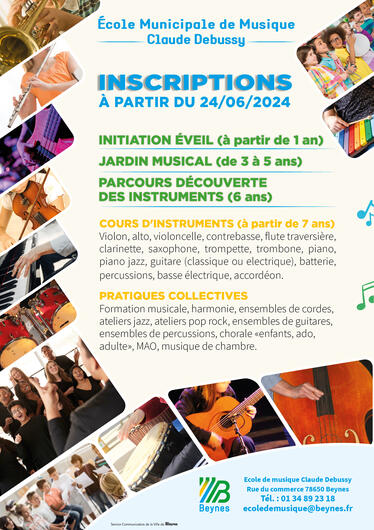 Ouverture inscriptions école municipale de musique 2024