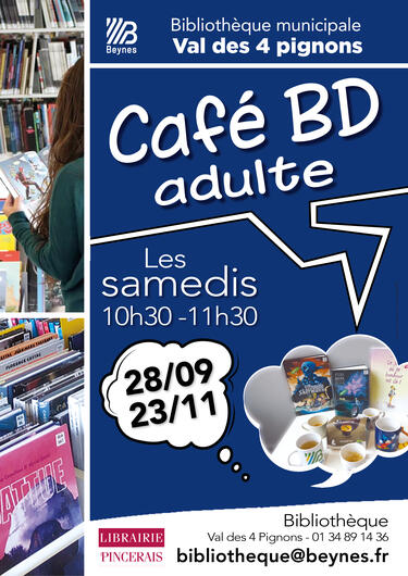 affiche Café BD bibliothèque