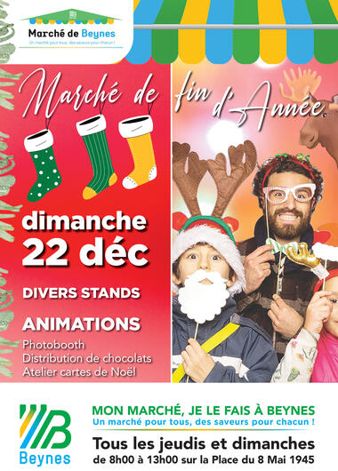 Affiche marché fête de fin d'année