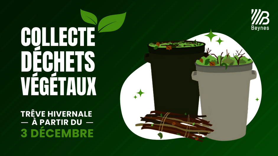 visuel collecte déchets végétaux pause hivernale