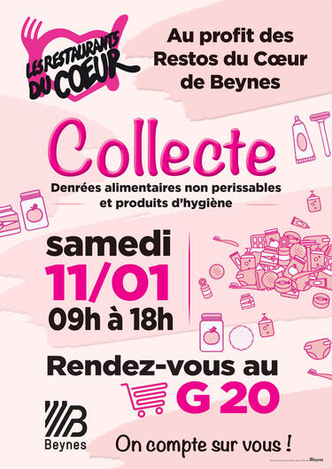 Affiche collecte restos du coeur 2025