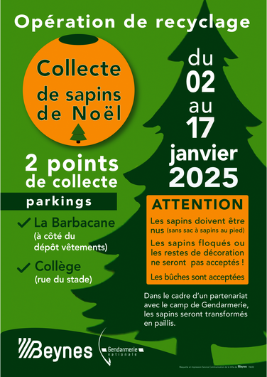 affiche collecte sapins 2024