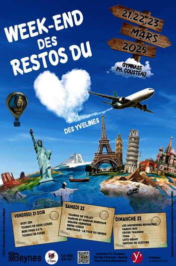 Affiche week-end restos du coeur mars 2025