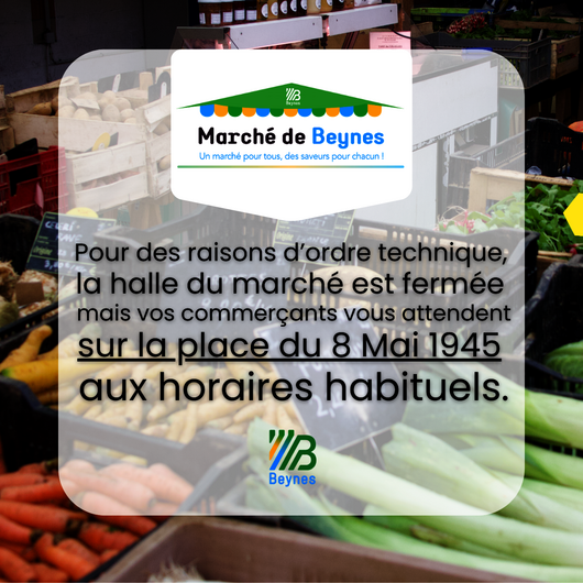 fermeture halle du marché - février 2025