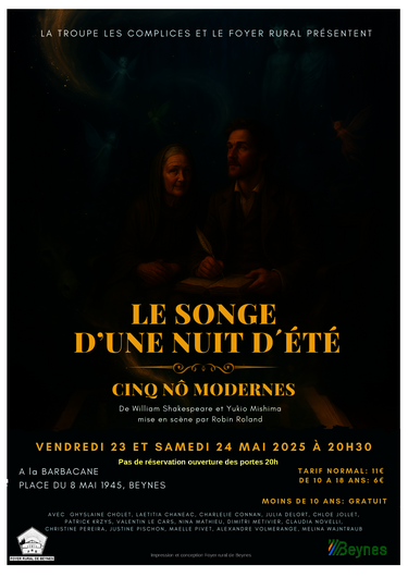 affiche théâtre foyer rural les complices 2025
