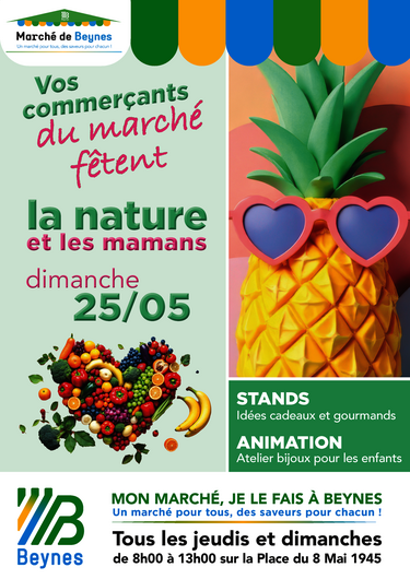 Affiche marché Fête de la nature et des mamans