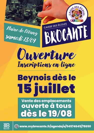 affiche ouverture inscriptions brocante 2025