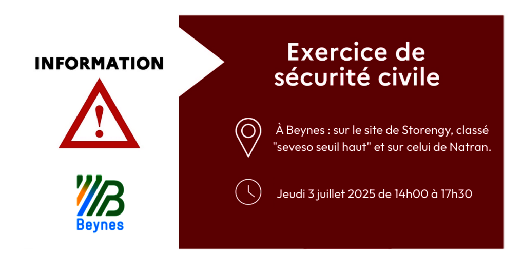 annonce exercice sécurité civile 03/07/2025