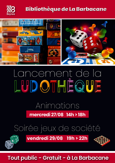 Affiche lancement ludothèque 2025