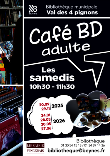 affiche Café BD bibliothèque 2025_26