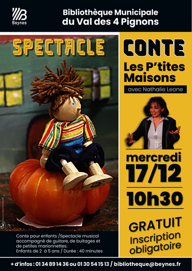 Affiche conte bibliothèque ptites maisons 2025