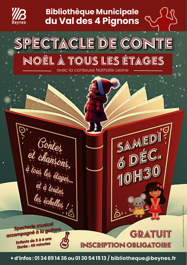 affiche conte bibliothèque 2025