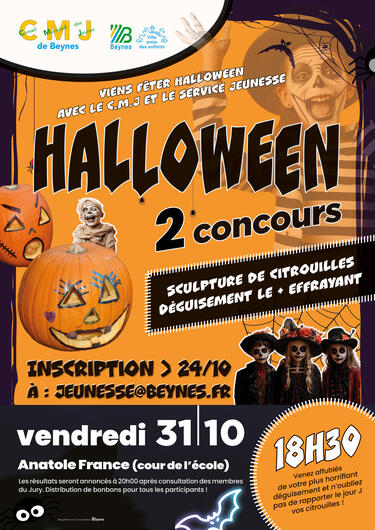 affiche soirée halloween cmj 2025