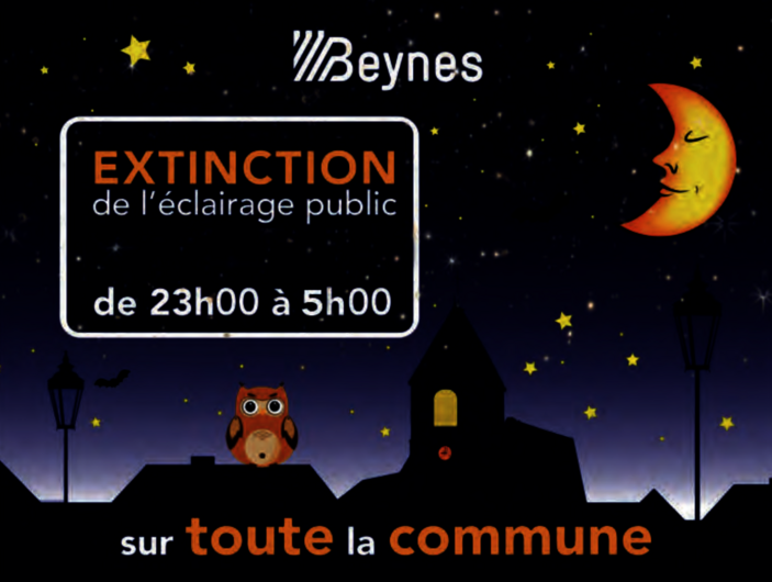 extinction éclairage public 2025