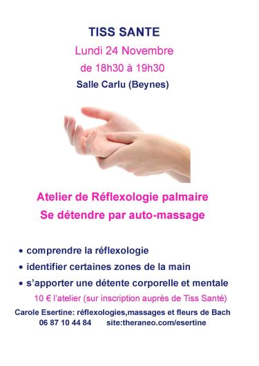 Atelier réflexologie tiss santé