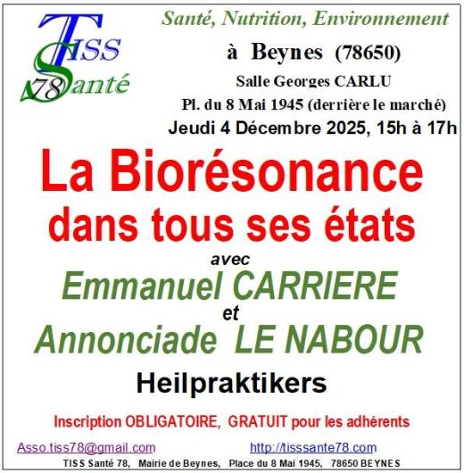 Conférence biorésonance tiss santé