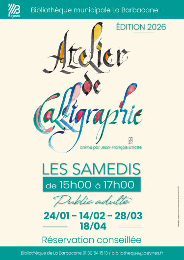 affiche atelier calligraphie 2026