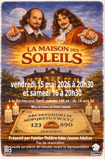 Théâtre ados adultes foyer rural mai 2026