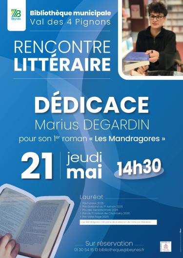 affiche dédicace marius degardin