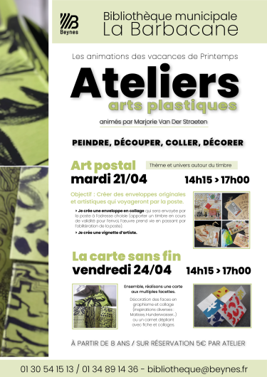 Ateliers arts plastiques avril 2026