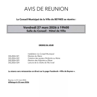 Ordre du jour - conseil municipal du 27 mars 2026