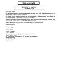 Enedis avis de coupures - 30/06