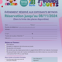 Bulletin d'inscription - bourse aux jouets 2024