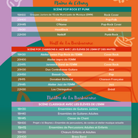 Programme complet fête de la musique 2025