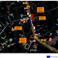 Plan circulation rue de la république - travaux juillet 2025