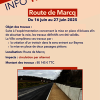 Travaux route de marcq - écluses - juin 2025