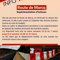 Expérimentation écluses route de Marcq - mars 2025