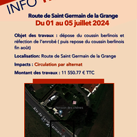 travaux Saint Germain de la Grange - juillet 2024