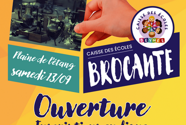 affiche ouverture inscriptions brocante 2025