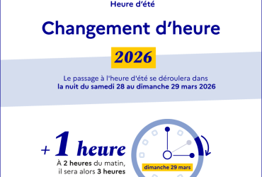 Changement d'heures été 2026